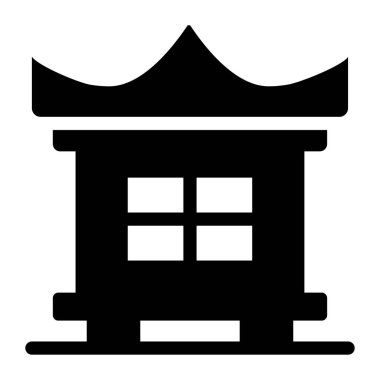 Din pagoda vektör biçimi, düzenlenebilir simge içinde oluşturma 