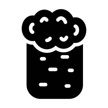 Bira bardağı simgesi, parti kutlama konsepti vektörü.