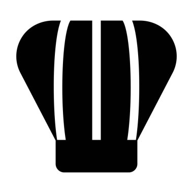 Modern doldurulmuş şef şapkası simgesi 