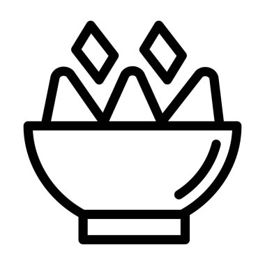 Çıtır cips, modern katı tarzda yemek kasesi. 