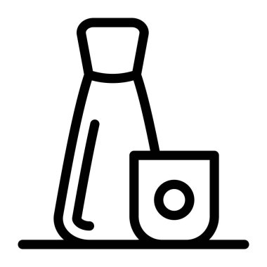 Bir alkollü içecek vektörü, düzenlenebilir katı simge 