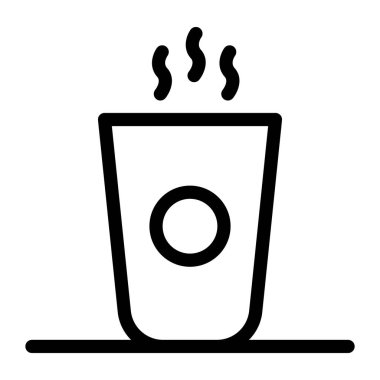 Cızırdayan kahve vektörü, katı biçimde düzenlenebilir simge 