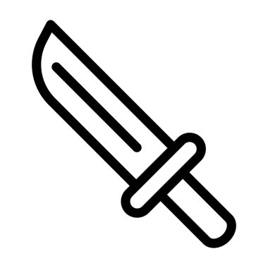 Japon kılıç vektörü, katana 'nın düzenlenebilir simgesi. 