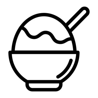 Modern doldurulmuş yumurta kasesi vektörü 