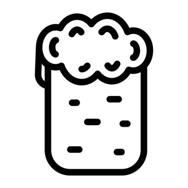 Bira bardağı simgesi, parti kutlama konsepti vektörü.