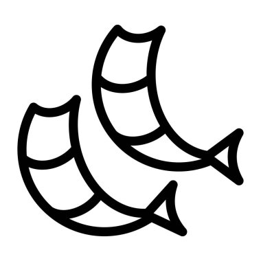 Sağlıklı deniz ürünleri vektörü, katı şekilli karidesler  