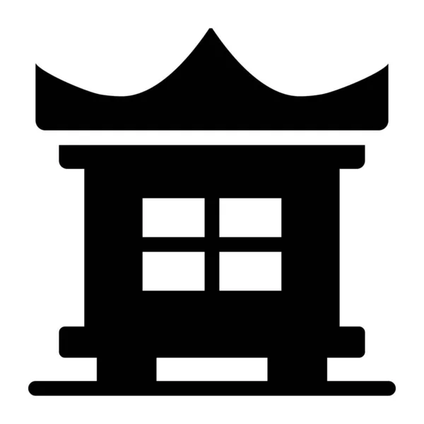 Religion Pagoda Vector Style Building Editable Icon — 스톡 벡터