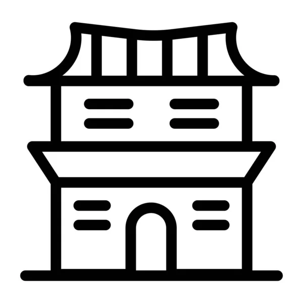 Icône Tombeau Japonais Vecteur Rempli Modifiable — Image vectorielle