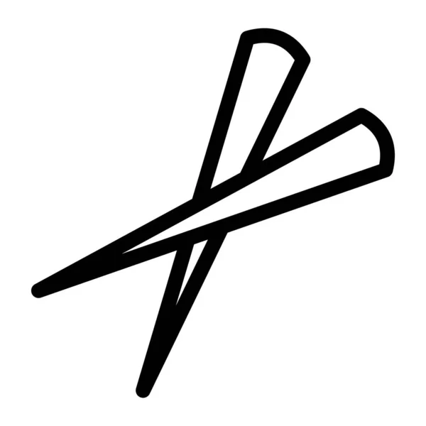 Icône Tendance Des Baguettes Japonaises Vecteur Glyphe — Image vectorielle