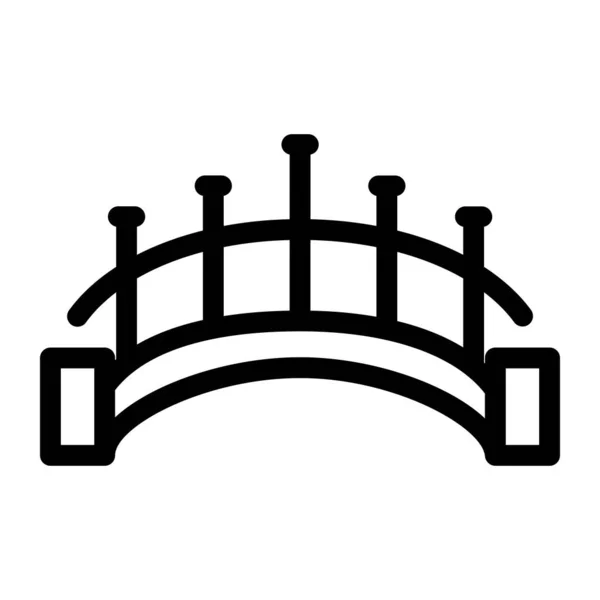 日本の橋のアイコン 構築された橋の編集可能なベクトル — ストックベクタ