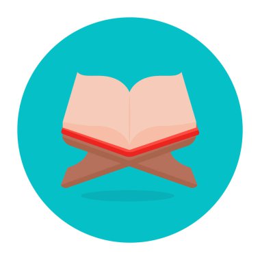 Kutsal bir Müslüman kitabı, Düz bir Kuran ikonu. 