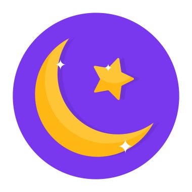 Bayram simgesinin kavramsal düz yuvarlak tasarımı