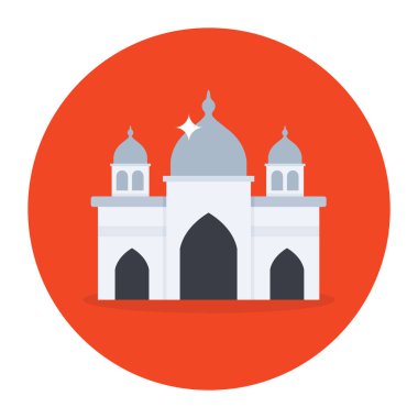 Modern düzenlenebilir düz tarzda cami minaresinin güzel bir tasarımı 