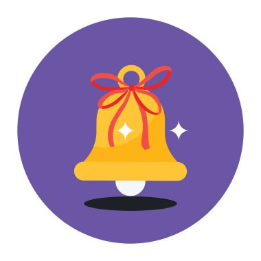 Jingle bell, tapınak çanının vektör tasarımı 
