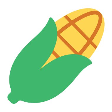 Düz dizaynlı organik mısır koçanı vektörü