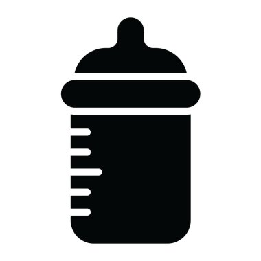 Bebek besleyici düz simge, süt şişesi