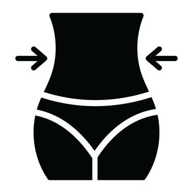 Düz dizaynlı ince bel simgesi 