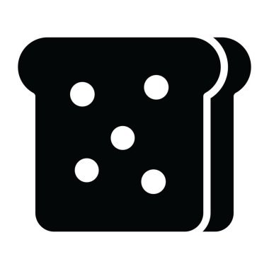 Yan yana dizilmiş iki ekmek dilimi, düz simge.