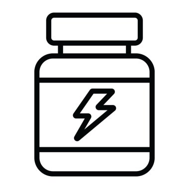 Düz simgede takviye, sağlık ve diyet ilacı bulundurma