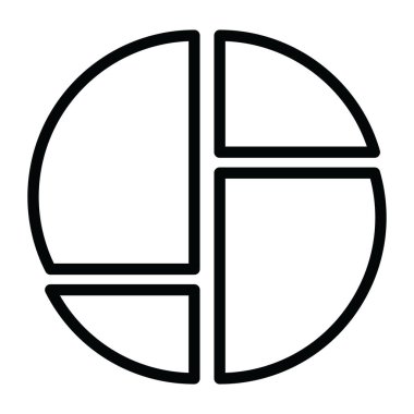 Düz simgeyle diyet grafiğini gösteren bölümlü bir grafik