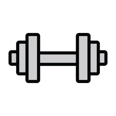 Ağırlık kaldırma aletleri, dambıllar düz simge