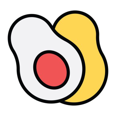 Düz biçimli Avokado simgesi 