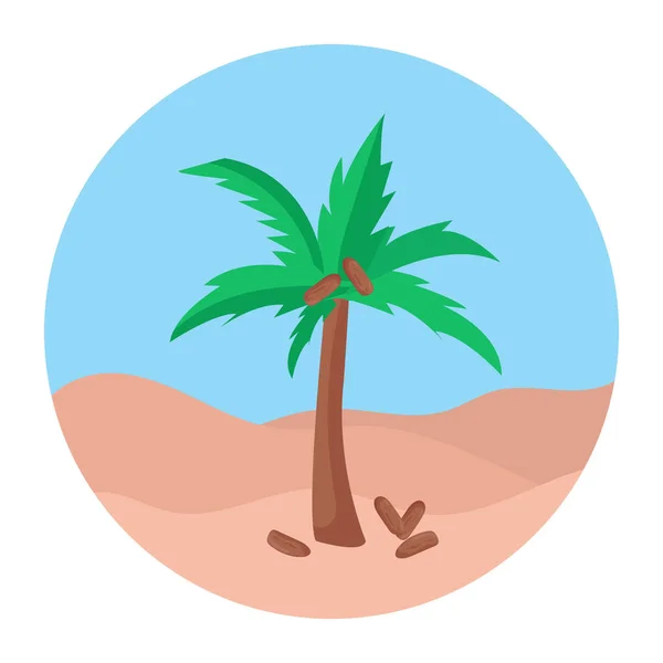 Icono Diseño Desierto Tierra Cultivada — Vector de stock