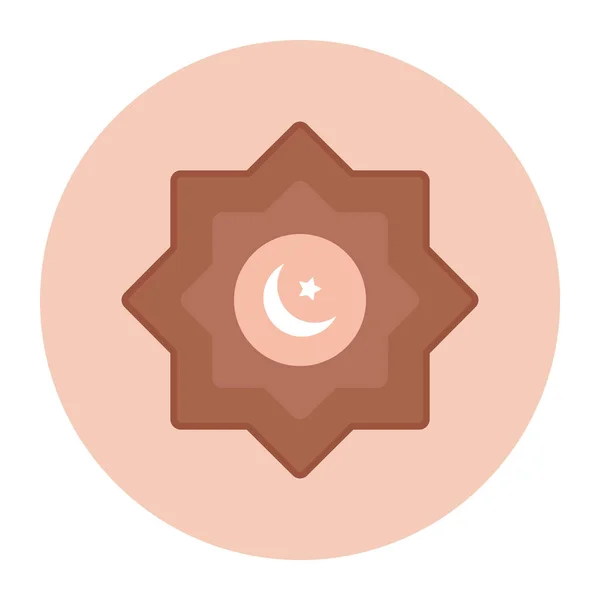 Conception Icône Cookie Mobilestar Dessert Dans Style Plat — Image vectorielle