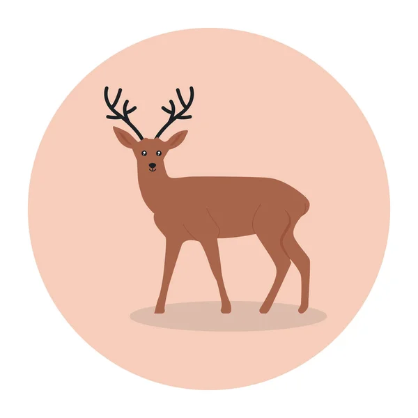 Deer Vector Christmas Animal Concept — Stock Vector
