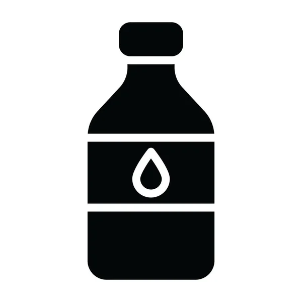Plastic Milk Bottle Flat Icon — Stock Vector
