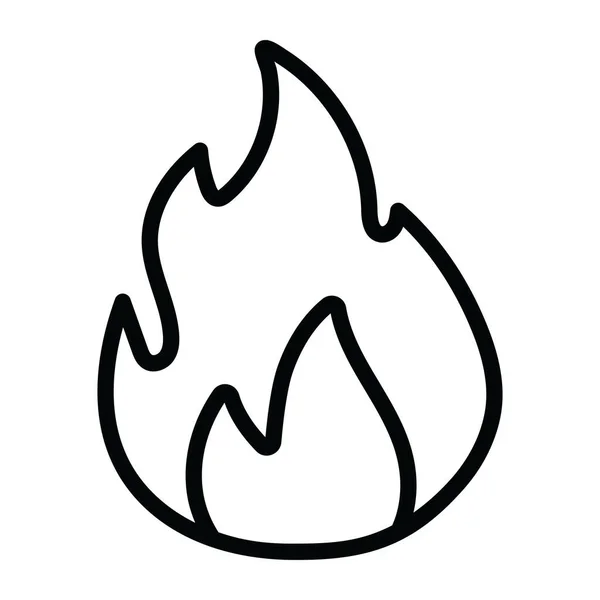 Campfire Wood Logs Fire Flame Icon Flat Design — Stock Vector