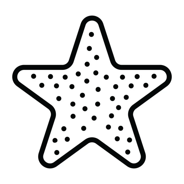 Equinodermes Forma Estrela Ícone Estrela Mar Estrela Mar — Vetor de Stock