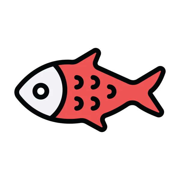 Ícone Peixes Conceituando Frutos Mar —  Vetores de Stock
