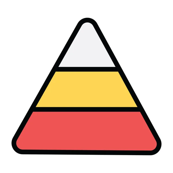 図中の健康とフィットネスを示すピラミッド図 フラットアイコン — ストックベクタ