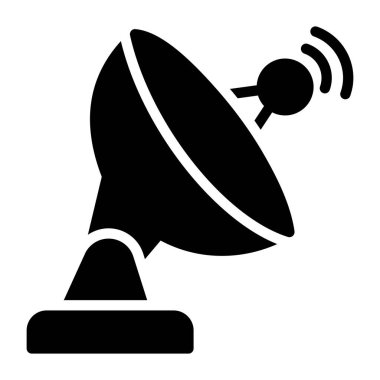 Yayın uydusu parabolik çanağın düzenlenebilir vektör biçimi 