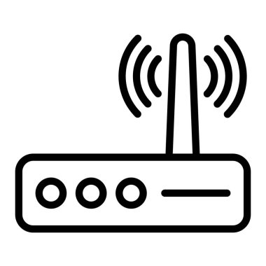 Wifi router, düz tasarım için iot internet aygıtı vektörü 