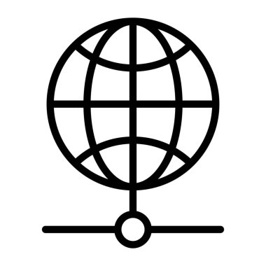 Küresel ağ paylaşım konsepti ikonunun trend bir vektör tasarımı