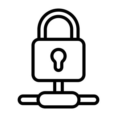 Moda biçiminde ağ kilidinin düzenlenebilir vektör tasarımı 