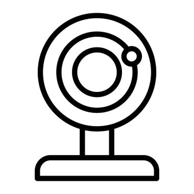 Web kamerası vektör biçimi, internet kamerasının düz simge tasarımı 