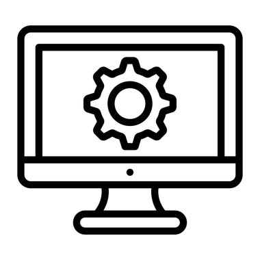 Sistem ayarlarının düz tasarımı, içerideki teçhizat 