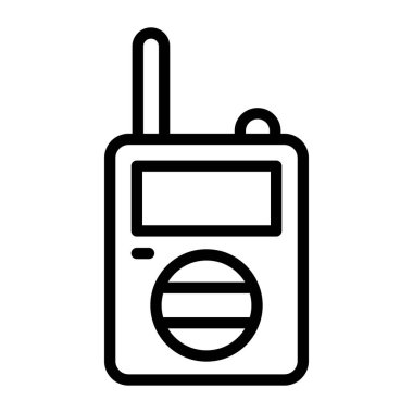 Eski model bir mobil, düz dizaynlı telsiz konuşma simgesi 