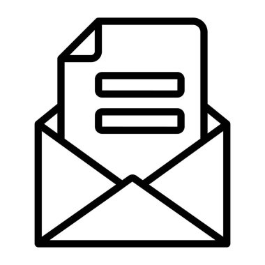 Zarfın içindeki harf, posta simgesinin düz biçimi