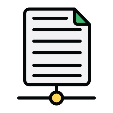 Paylaşılan dosyanın düz biçimli bir simge tasarımı 