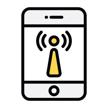 Modern düz stilde sıcak noktanın vektör biçimi 