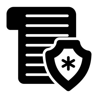 Düzenlenebilir düz vektör sağlık sigortası ikon biçimi 