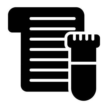 Tıbbi test simgesinin düz stil vektörü