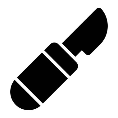 Bir cerrahi bıçak, düz vektör dizaynında kesme simgesi