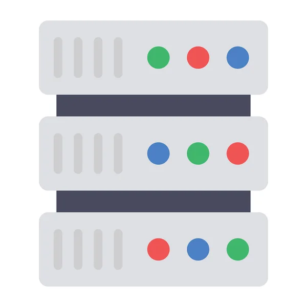Flache Gestaltung Des Datenserver Rack Symbols — Stockvektor