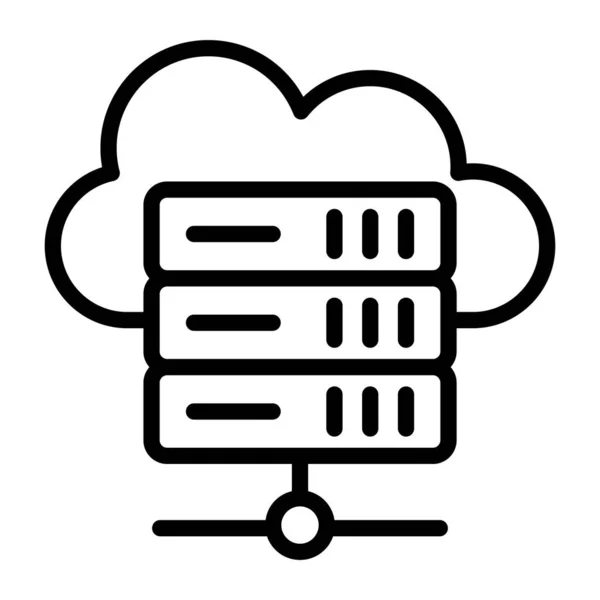 Ícone Hospedagem Servidor Nuvem Design Vetorial Plano —  Vetores de Stock