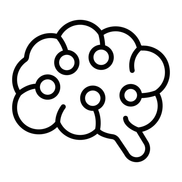 Artificial Brain Flat Icon Neural Network Concept Vector — Stock Vector